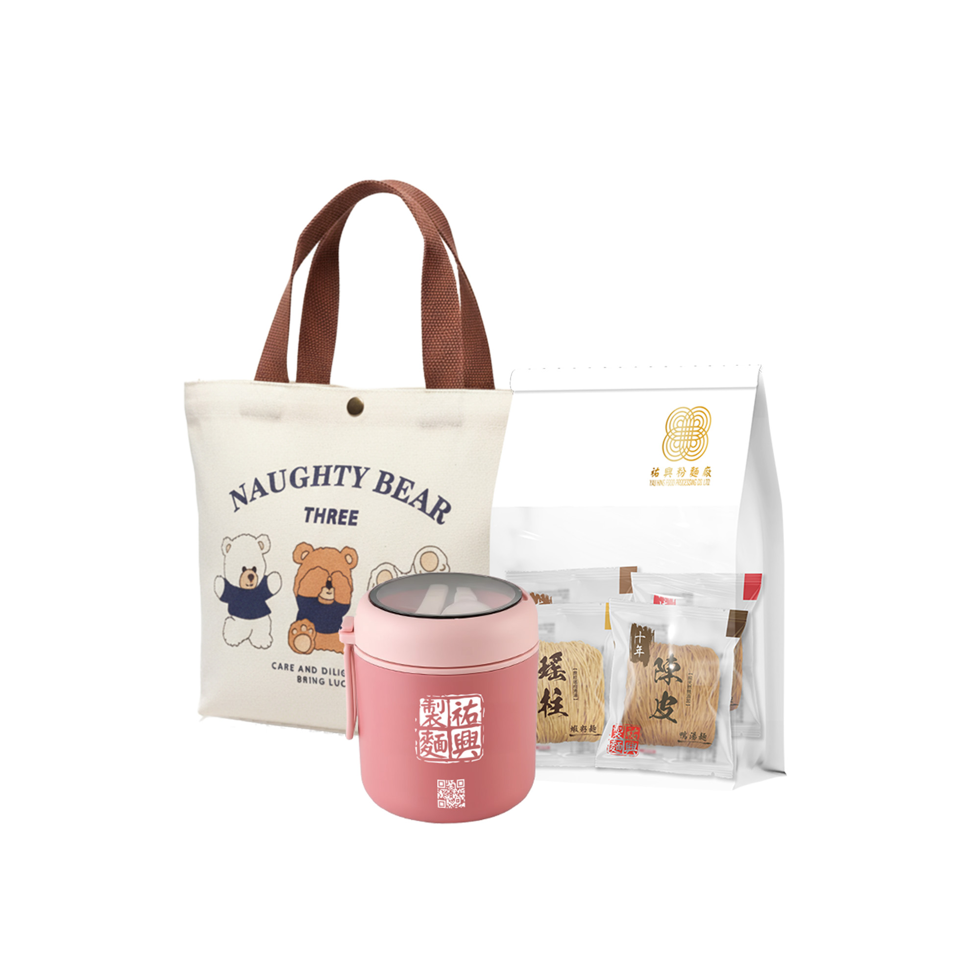蝦籽麵4隻+保溫壺套裝